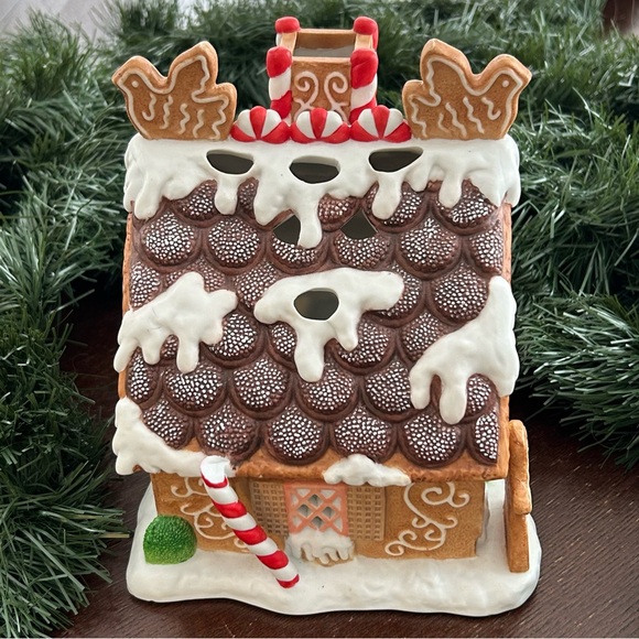 Vintage PartyLite Gingerbread Hand Painted Tealight House Village Retired - Picture 10 of 16